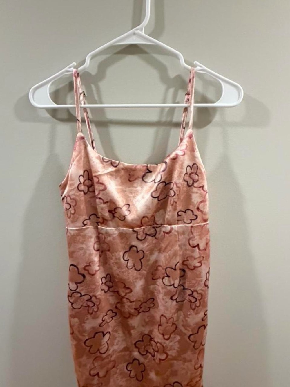 wild fable Pink Floral Satin Slip Dress
